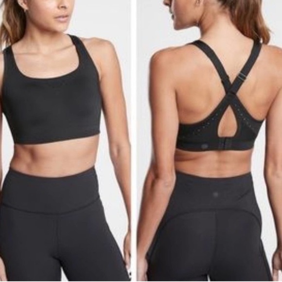 Athleta Other - NWT Athleta black Phenomena B-DD cross back sports bra, 34D